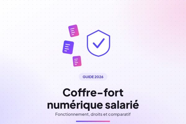 Illustration : coffre-fort numérique salarié, documents sécurisés