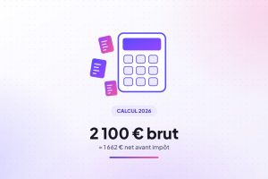 Illustration : 2 100 € brut en net, calcul des cotisations salariales 2026