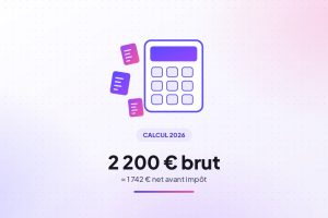 Illustration : 2 200 € brut en net, calcul des cotisations salariales 2026