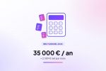 Illustration : 35 000 € brut par an en net, calcul 2026